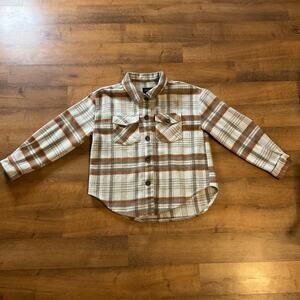 Love Tree Button Down Plaid‎ Long Sleeve Womens Heavy Western Flannel Size Large